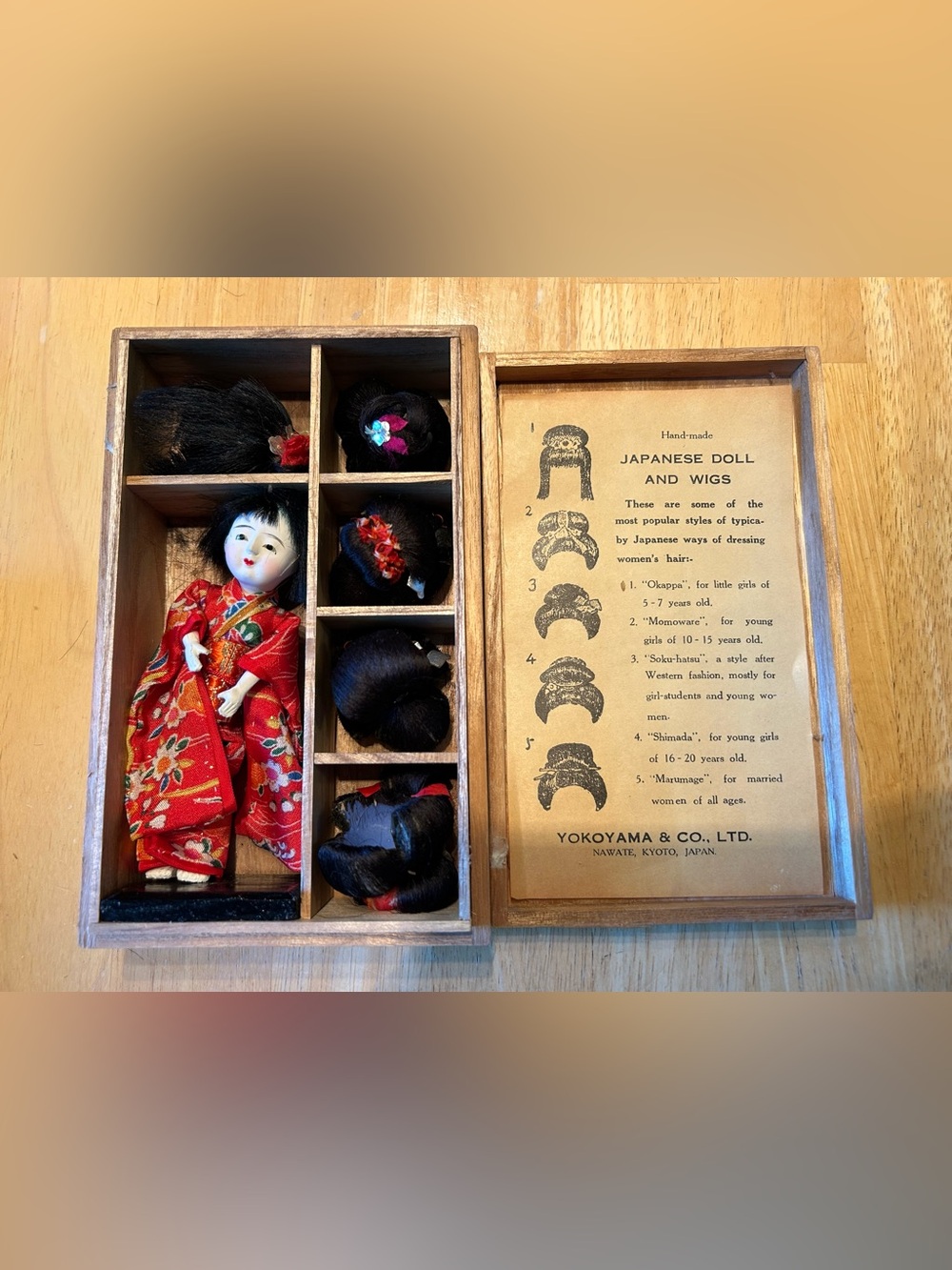 Yokoyama & Co. Japanese Doll & Wig Set